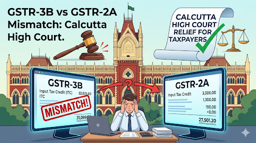GSTR-3B vs GSTR-2A mismatch illustration